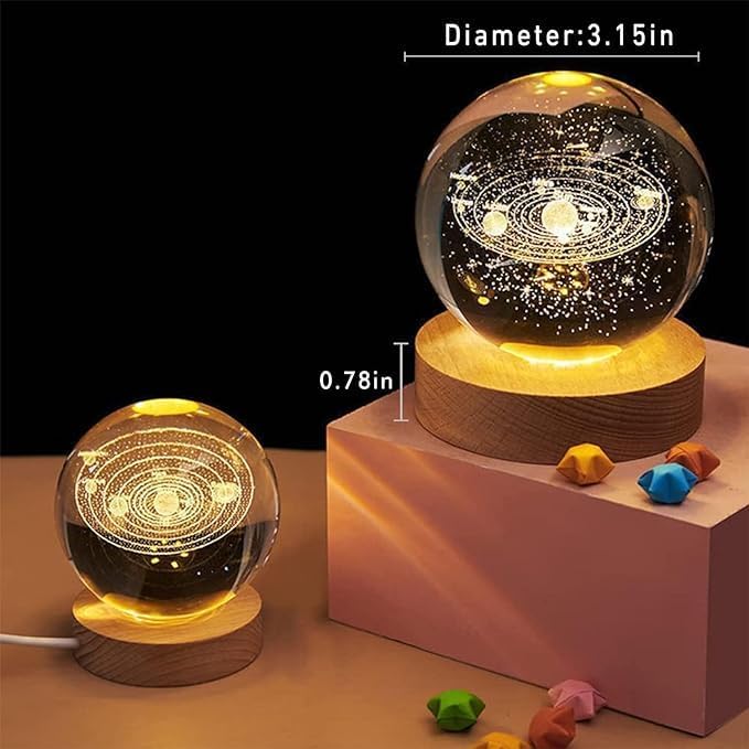 3D Crystal Ball Night Lamp - Image 2