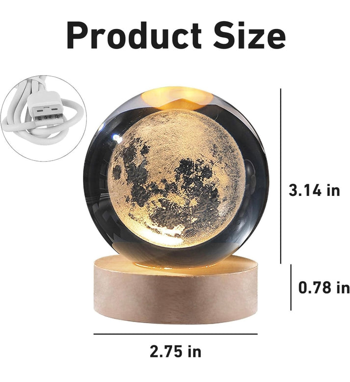 3D Crystal Ball Night Lamp - Image 3