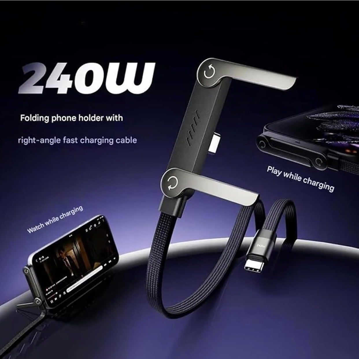2-in-1 Invisible Holder Charger Cable - Image 3
