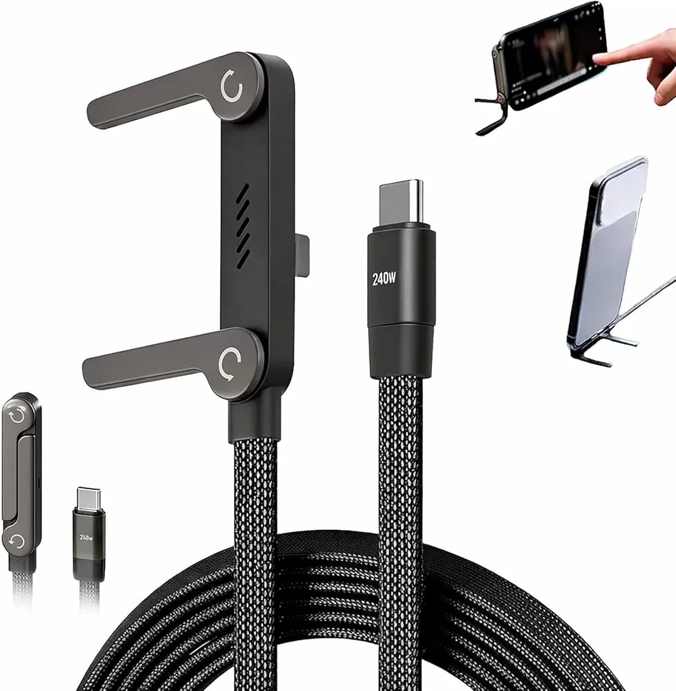 2-in-1 Invisible Holder Charger Cable